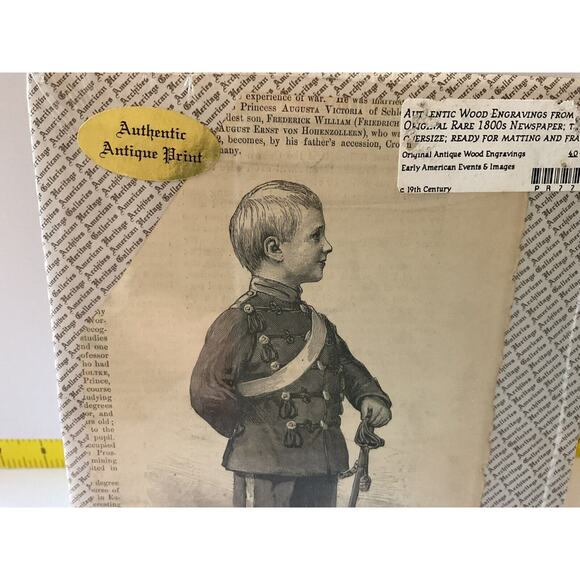 Antique Newspaper Military War Original 1800s Newspaper New Crown Prince Germany - Picture 4 of 7